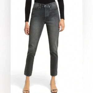 NWT Anthropology Edwin Hana Crop Denim Jeans Rapture Size 26 Straight Leg